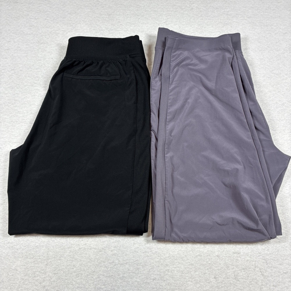 Athleta Brooklyn Ankle Pants Lot of 2 Size 12 Stretch Woven High Waist Lounge